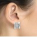 E242S Forever Silver Austrian Crystal Aztec Square Earrings102932